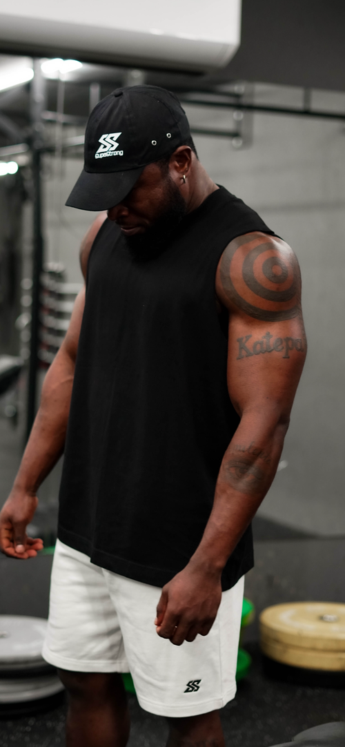 Black oversized vest