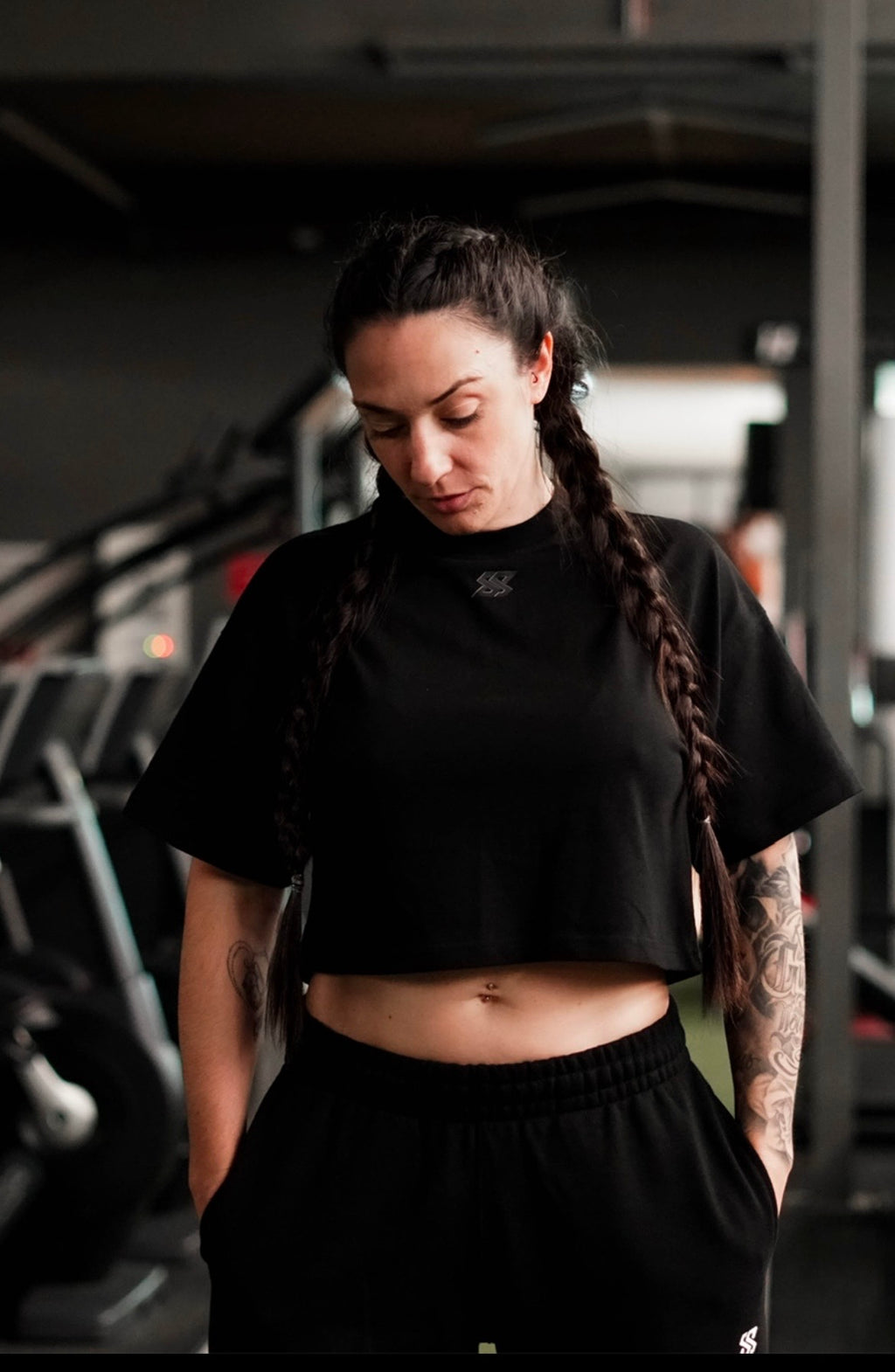 Black Cropped Oversize