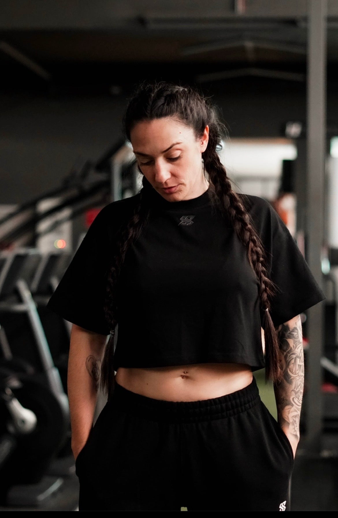 Black Cropped Oversize