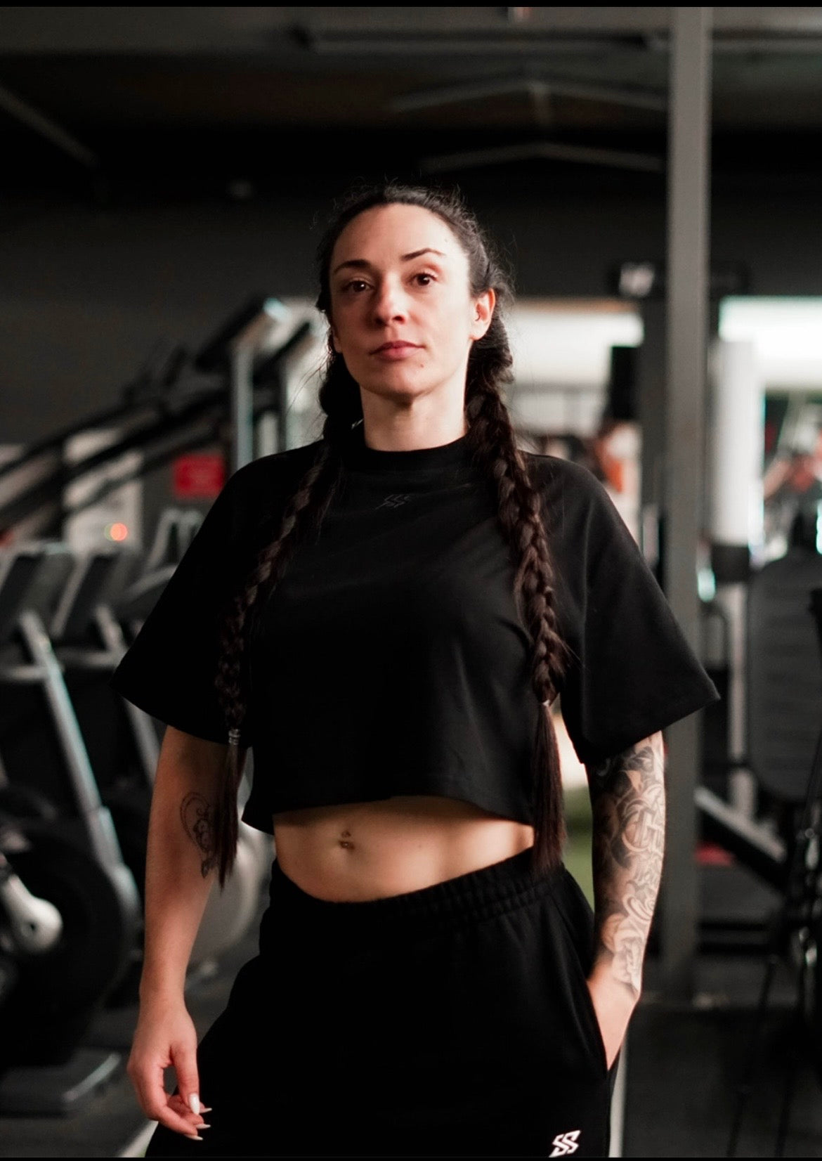 Black Cropped Oversize
